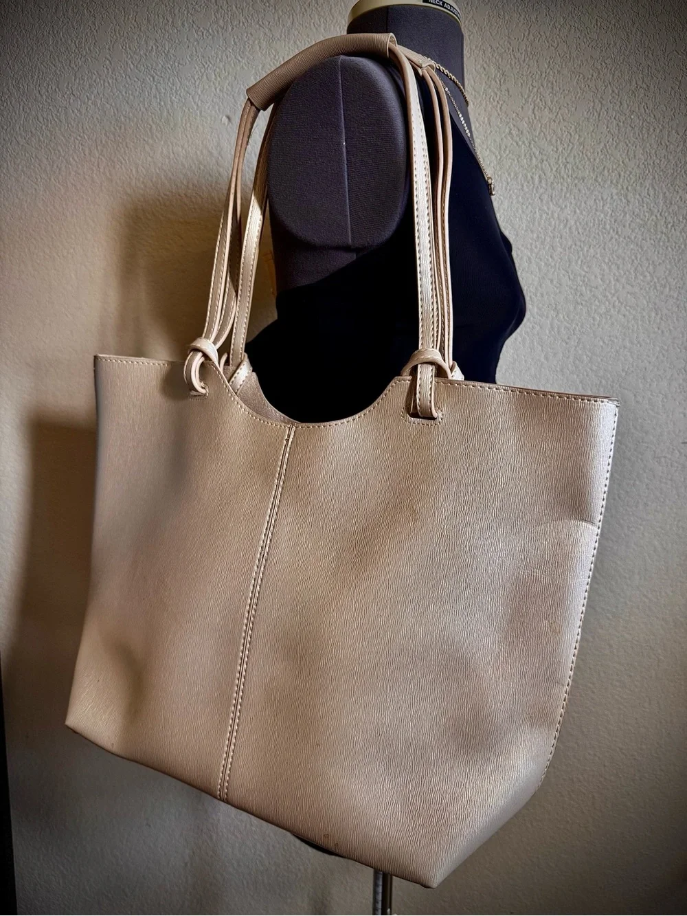 Neiman Marcus Light Gold Metallic Tote Bag